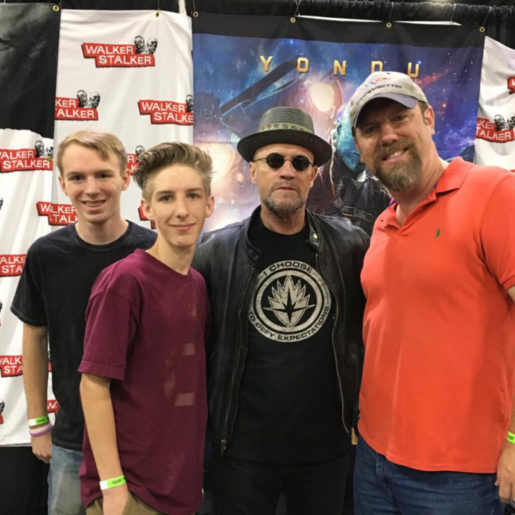 Boys and I with Michael Rooker 