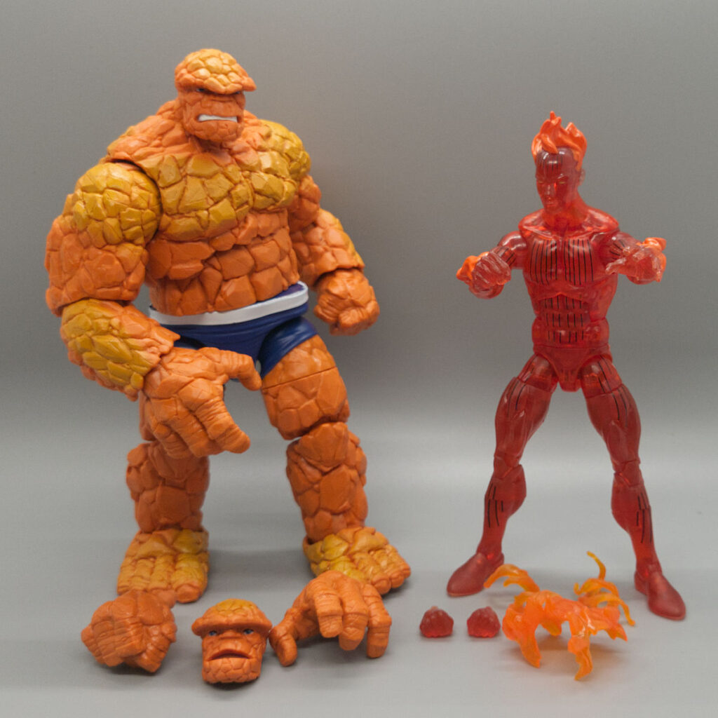 Review: Marvel Legends Fantastic Four Retro Wave Human Torch and The Thing  Action Figure - Geekosity