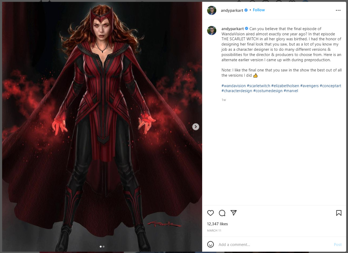 Scarlet Witch's Unused Costume In WandaVision Revealed